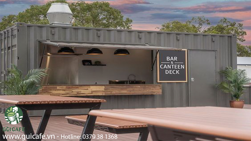 Quán cà phê container theo phong cách retro