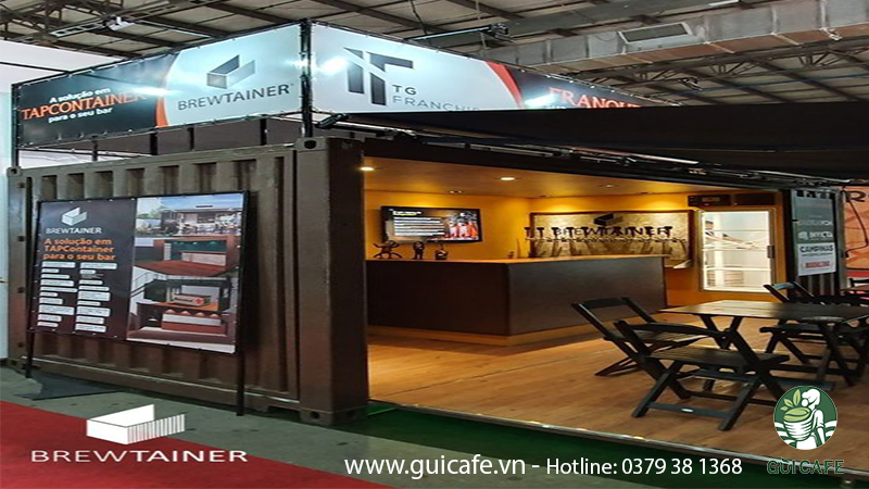 Quán cà phê container theo phong cách hiện đại